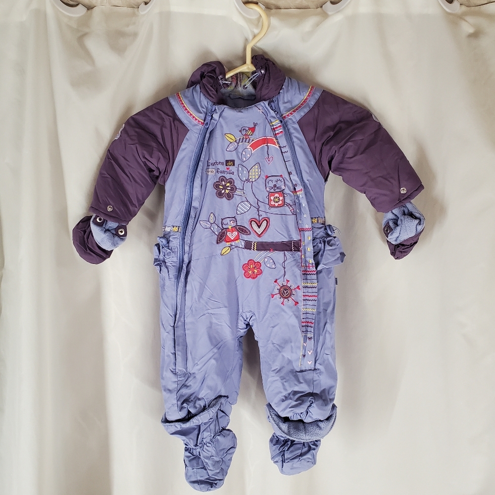Souris Mini one piece snowsuit size 6/9M